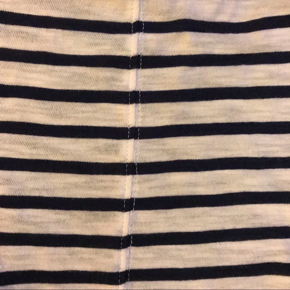 Banana Republic Navy White Striped Relaxed Crew Neck Tee, EUC, XS - Picture 11 of 12